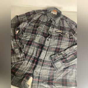 Field and stream men grey flannel large